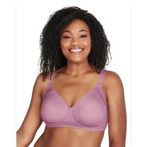 46DD Playtex Secrets US4707 Perfectly Smooth Mauve Wirefree Bra Full Coverage